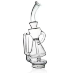 puffco peak pro glass attachment wiidz recycler facing east.webp Puffco Peak Pro glass attachment wiidz recycler facing east, showcasing sleek design and functionality for optimal vaping experience.