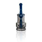 puffco peak pro glass attachment wiidz sherlock blue facing north.webp Puffco Peak Pro glass attachment Wiidz Sherlock in vibrant blue, showcasing its unique design, positioned facing north.