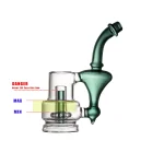 puffco peak pro glass attachment wiidz sherlock green filling instruction.webp Step-by-step filling instructions for the Puffco Peak Pro glass attachment, featuring the Wiidz Sherlock design in green, showcasing its unique functionality and style.