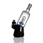 puffco peak pro glass attachment wiidz tipsy black installed facing east.webp Puffco Peak Pro glass attachment with Wiidz Tipsy in black, installed and positioned facing east, showcasing a sleek design and modern aesthetic.