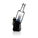 puffco peak pro glass attachment wiidz tipsy black installed facing south east.webp Puffco Peak Pro glass attachment with Wiidz Tipsy Black installed, oriented towards the southeast direction, showcasing a sleek design ideal for enhanced vapor experience.