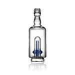 puffco peak pro glass attachment wiidz tipsy blue standing straight.webp Puffco Peak Pro glass attachment in Tipsy Blue, displayed upright, showcasing its sleek design and vibrant color.