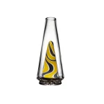 puffco peak pro glass attachment wiidz yellow vapor facing south.webp Puffco Peak Pro glass attachment in Wiidz yellow color, showcasing the vapor direction facing south, perfect for enhancing your dabbing experience.