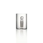 puffco proxy glass attachment wiidz 14mm connector facing south.webp Puffco Proxy glass attachment with Wiidz 14mm connector oriented south, showcasing its sleek design and compatibility for enhanced dabbing experience.
