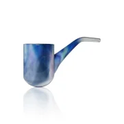 Puffco Proxy replacement glass featuring Wiidz Cosmic Pipes design in Neptune, oriented southwest, showcasing its stylish aesthetics and functionality for enhanced smoking experience.